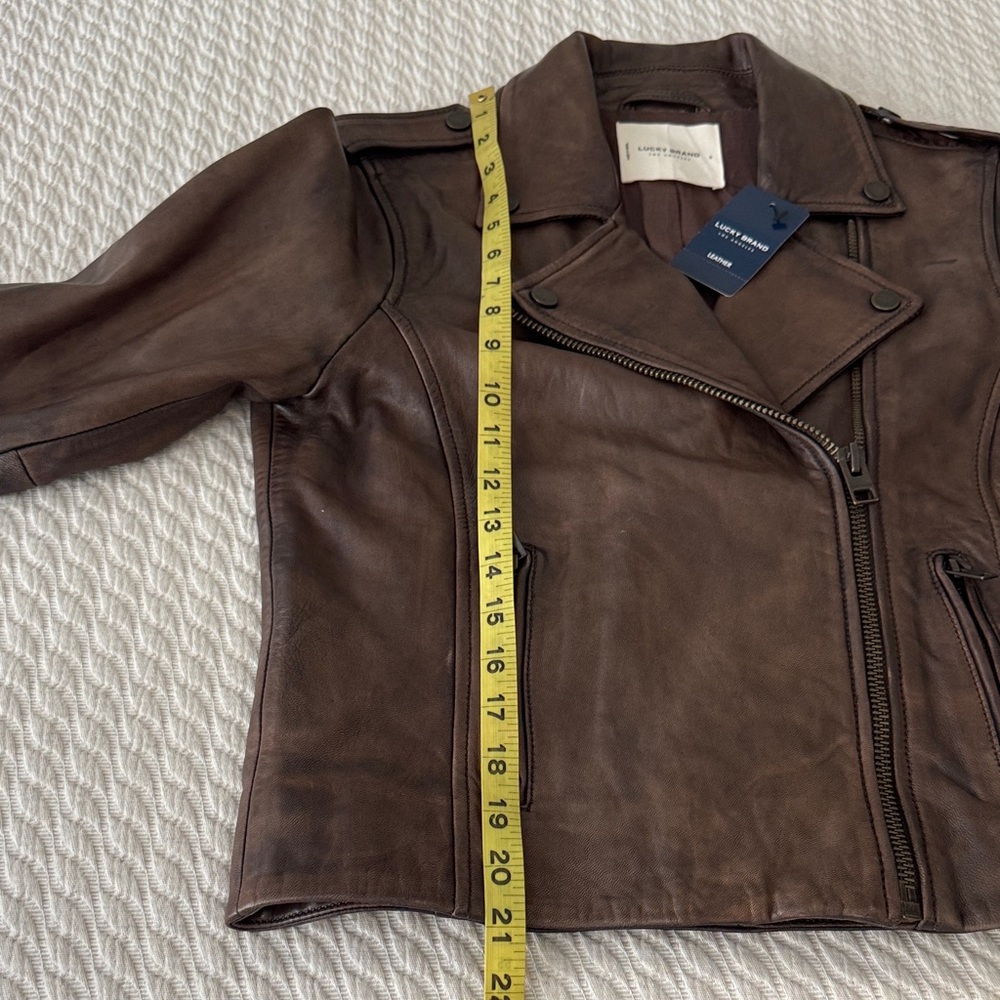 Lucky Brand Classic Moto Lamb Leather Jacket - Picture 6 of 13